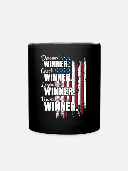 Gewinner US Winner - Tasse einfarbig - Schwarz