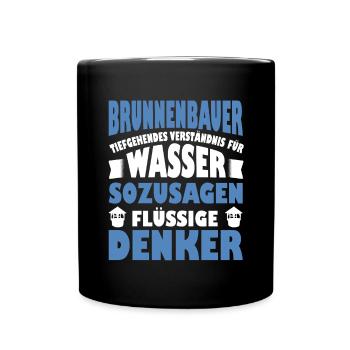 Fountain Builder Saying Liquid Thinkers - Full Colour Mug - black - Front
