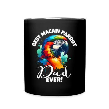Bester Macaw Parrot Papa - Tasse einfarbig - Schwarz - Vorne