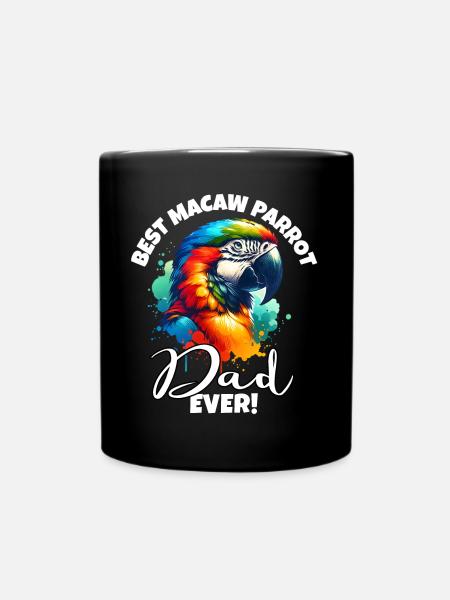 Bester Macaw Parrot Papa - Tasse einfarbig - Schwarz