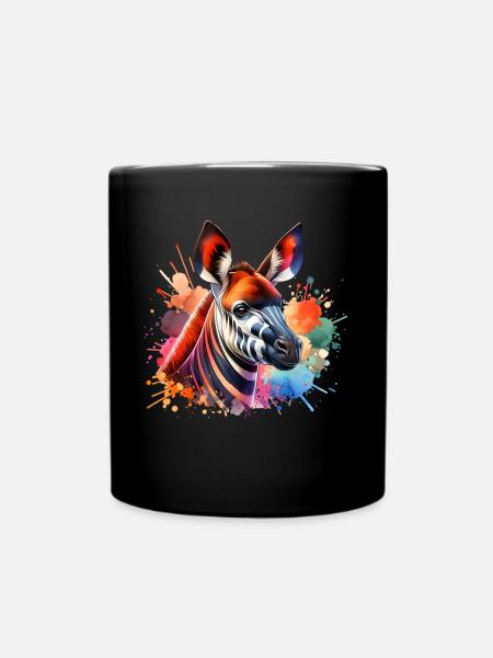 Okapi - Tasse einfarbig - Schwarz