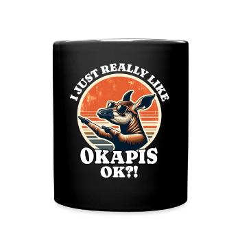 I love okapis - Full Colour Mug - black - Front