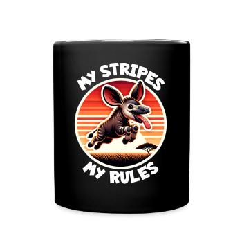 Okapi Sprüche - Tasse einfarbig - Schwarz - Vorne