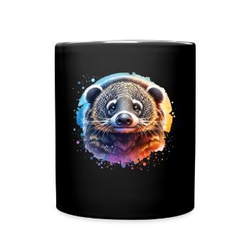Raccoon bear Binturong - Full Colour Mug - black - Front