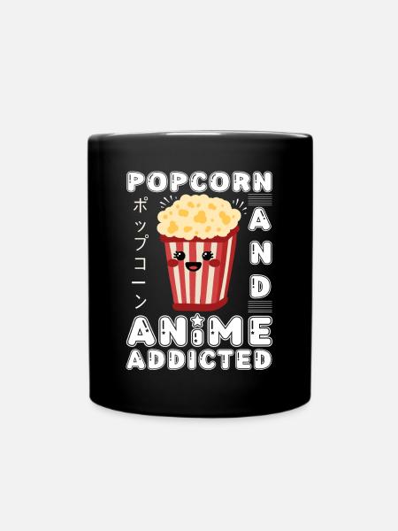 Popcorn & Anime Addicted Japanese Anime Manga - Tasse einfarbig - Schwarz