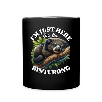 Binturong raccoon bear sayings - Full Colour Mug - black - Front