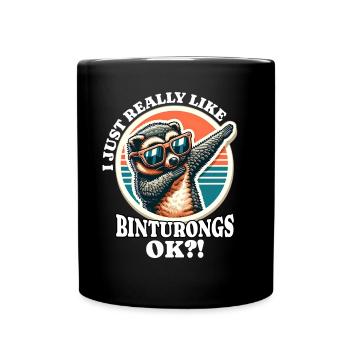 I Love Marderbär Saying - Full Colour Mug - black - Front