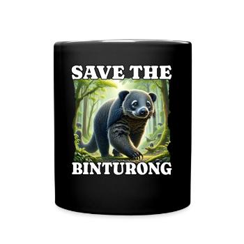 Sauver Binturong - Mug uni - noir - Devant
