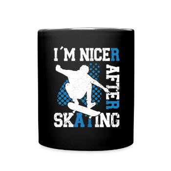 Art de planche à roulettes pour garçons filles hommes cadeaux de planche à roulettes - Mug uni - noir - Devant
