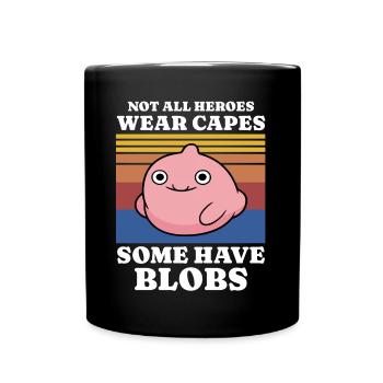 Blobfisch Spruch - Tasse einfarbig - Schwarz - Vorne