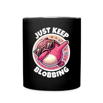 Blobfisch Sprüche - Tasse einfarbig - Schwarz - Vorne