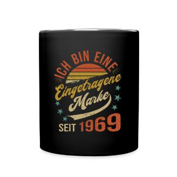 55th birthday I am 55 years old Registered trademark - Full Colour Mug - black - Front