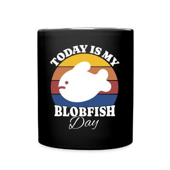 Blobfisch Blobfish - Tasse einfarbig - Schwarz - Vorne