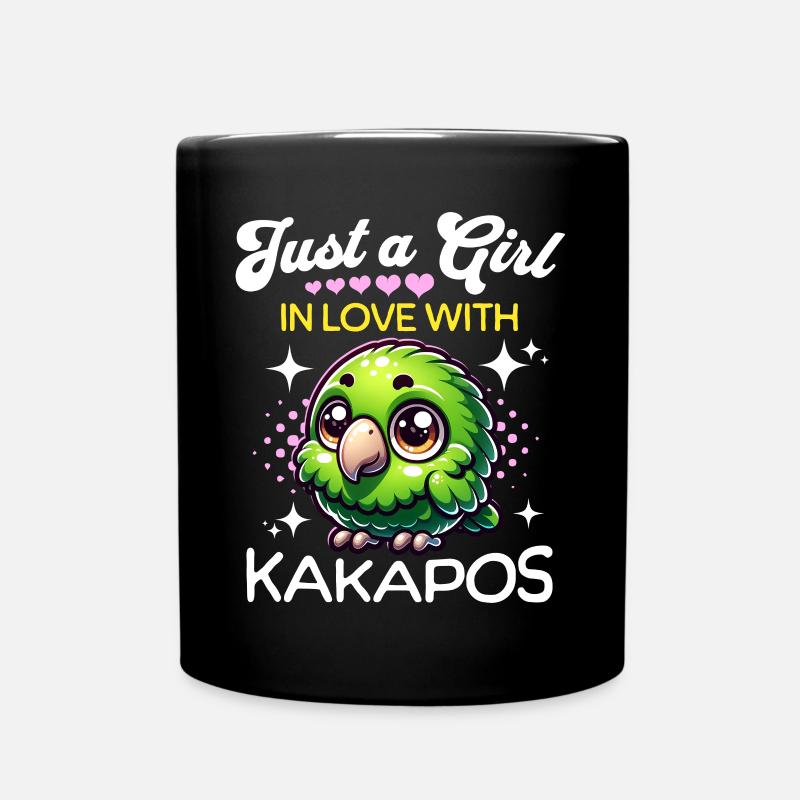 Nachtpapagei Mädchen Kakapo - Tasse einfarbig - Schwarz