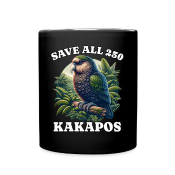 Save Kakapo - Tasse einfarbig - Schwarz - Vorne
