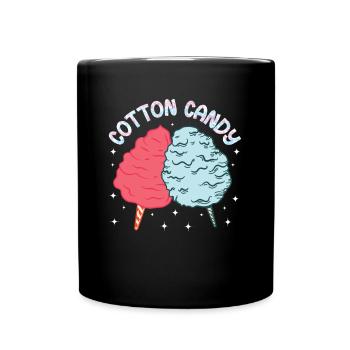 Cotton Candy Lustiges Zuckerwatte Geschenk - Tasse einfarbig - Schwarz - Vorne