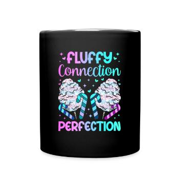 Cotton Candy Fluffy Connection Perfection - Full Colour Mug - black - Front