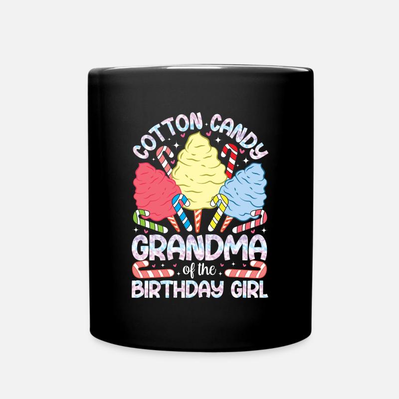 Zuckerwatte Oma Süßigkeiten Mädchen Geburtstag - Tasse einfarbig - Schwarz