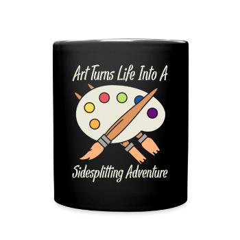 Artist Painter Graphic Sidesplitting Adventure - Full Colour Mug - black - Front