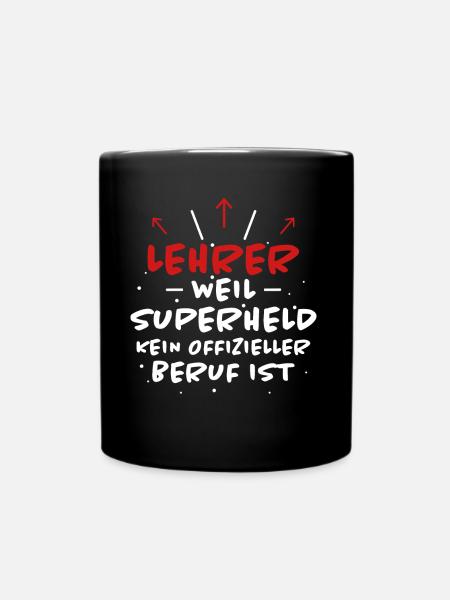Lehrer Spruch Unterricht Lustiges Lehrer Geschenk - Tasse einfarbig - Schwarz