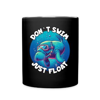 Manatee Saying - Full Colour Mug - black - Front