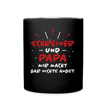 Schreiner Spruch Beruf Lustiges Schreiner Geschenk - Tasse einfarbig - Schwarz - Vorne