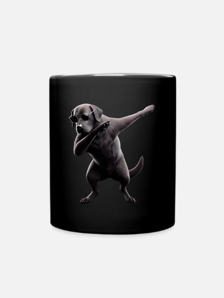 Dabbing Hunde Tierliebhaber Dab Labrador Retriever - Tasse einfarbig - Schwarz