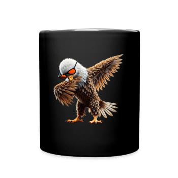 Dabbing Adler Tier Tierliebhaber Cool Motiv Dab - Tasse einfarbig - Schwarz - Vorne