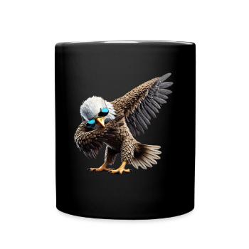 Dabbing Adler Tier Tierliebhaber Cool Motiv Dab - Tasse einfarbig - Schwarz - Vorne