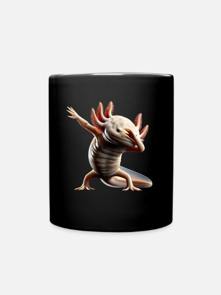 Dabbing Axolotl Tier Tierliebhaber Cool Motiv Dab - Tasse einfarbig - Schwarz