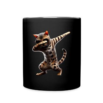 Dabbing Bengal Chat Amoureux des animaux Dab Pets - Mug uni - noir - Devant