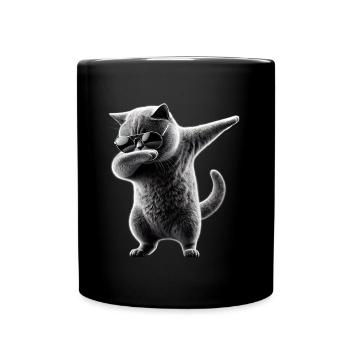 Dabbing British Shorthair Cat Dab Pets - Full Colour Mug - black - Front