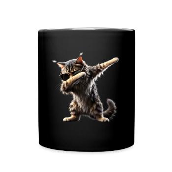 Dabbing Maine Coon Motif Cat Dab Cool Pets - Full Colour Mug - black - Front