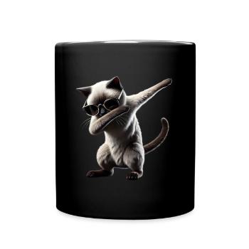 Dabbing Chat Siamois Motif Dab Cool Pets - Mug uni - noir - Devant