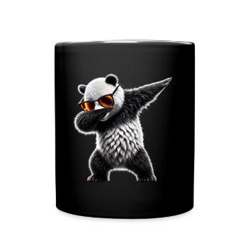 Dabbing Panda Bär Tierliebhaber Dab Coole Tiere - Tasse einfarbig - Schwarz - Vorne
