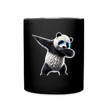Dabbing Panda Bär Tierliebhaber Dab Coole Tiere - Tasse einfarbig - Schwarz - Vorne