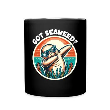 Manatee Saying Dugong - Full Colour Mug - black - Front