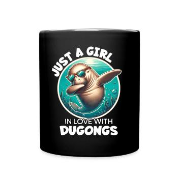 Girl Loves Manatee - Full Colour Mug - black - Front