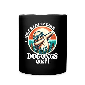 I Love Manatee Saying - Full Colour Mug - black - Front