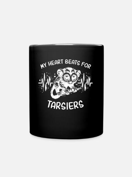 ECG Tarsier Tarsier Cœur Line - Mug uni - noir