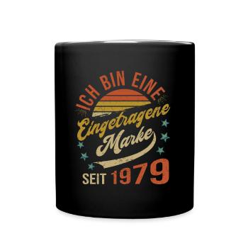 45th Birthday I am 45 years registered trademark - Full Colour Mug - black - Front