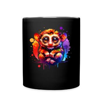Tarsier Koboldmaki - Tasse einfarbig - Schwarz - Vorne