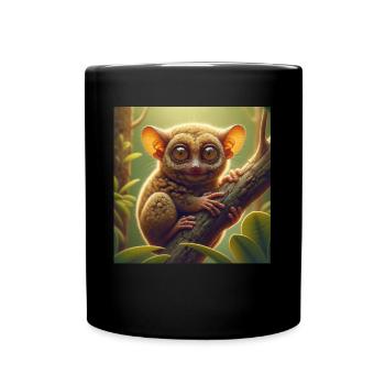 Tarsier Koboldmaki - Tasse einfarbig - Schwarz - Vorne