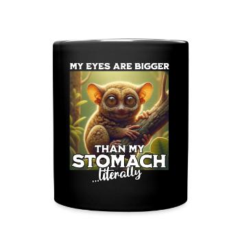 Koboldmaki Spruch Tarsier - Tasse einfarbig - Schwarz - Vorne