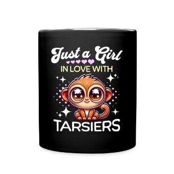 Koboldmaki Mädchen Tarsier - Tasse einfarbig - Schwarz - Vorne
