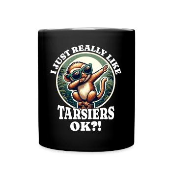 Ich Liebe Koboldmaki Spruch - Tasse einfarbig - Schwarz - Vorne
