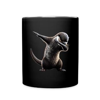 Funny Dabbing Otter Dance Animal Lover Dab - Full Colour Mug - black - Front