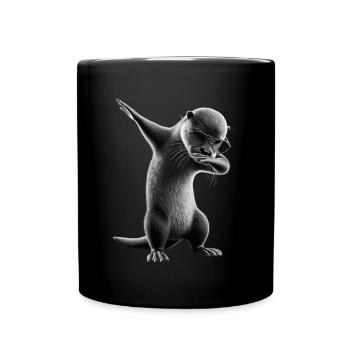 Funny Dabbing Otter Dance Animal Lover Dab - Full Colour Mug - black - Front