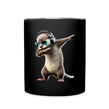 Funny Dabbing Otter Dance Animal Lover Dab - Full Colour Mug - black - Front