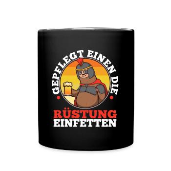 Well-groomed to the armor - Full Colour Mug - black - Front